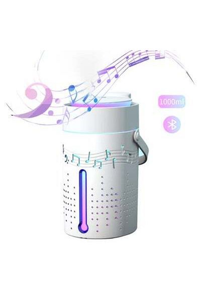 HALAMODO 1000ml Mist Essential Oil Diffuser With Bluetooth Speaker White
