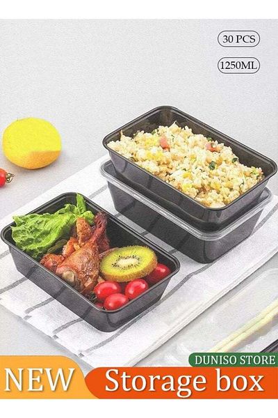 Generic 30 Pack Meal Prep Containers With Lids, Plastic Food Storage Containers, Lunch Boxes For Adults, Reu