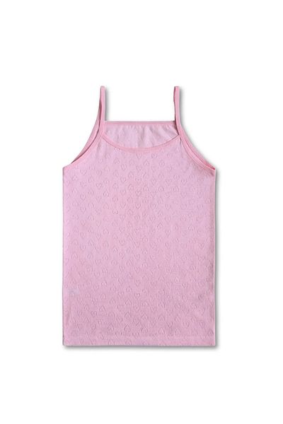 BEBEĞİME ÇORAP 5 Pieces Girl's Heart Patterned Cotton Flexible Undershirt with Rope Strap