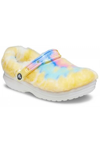 Crocs Classic Fur Sure Clogs 36-37 EU - M4/W6 US White - White/Multi