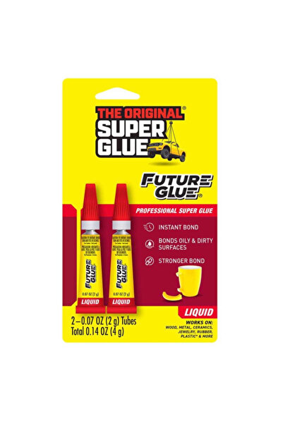 Super Glue غراء سائل متعدد الأغراض فائق القوة من Future، قطعتان، 2 غرام