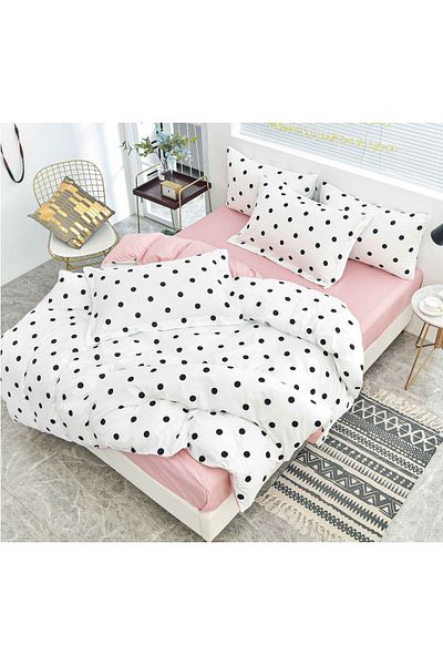 CHIRASO CHIRASO 4-Piece Bedding Set, Satin Cotton, Fitted Sheet 180x200 cm, 2 Pillowcases