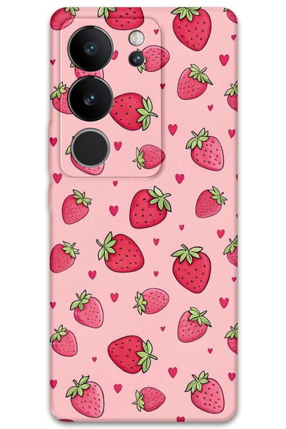 Gramaphone Vivo V29 Compatible Strawberry Pattern Phone Case + Screen Protect...