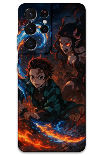 Gramaphone Galaxy S21 Ultra Compatible Anime Patterned Phone Case + Screen Pr...