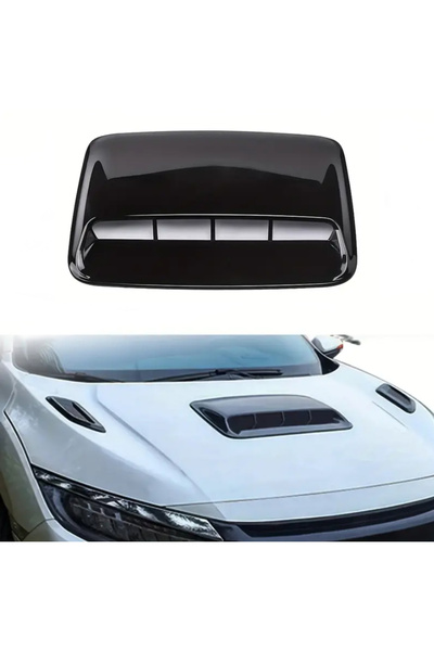 KOTO Araba Kaput Üstü Siyah Havalandırma Dekor Vent Uyumlu