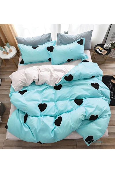 CHIRASO CHIRASO 4-Piece Bedding Set, Satin Cotton, Fitted Sheet 180x200 cm, 2 Pillowcases