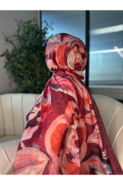 Oxygen Scarfs Magnolia Pattern Cotton Silk Shal-6203253