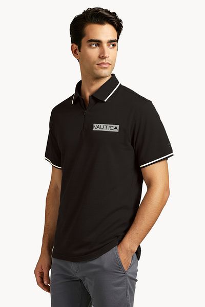 Nautica Basic Regular Fit Premium Cotton Logo Polo Shirt