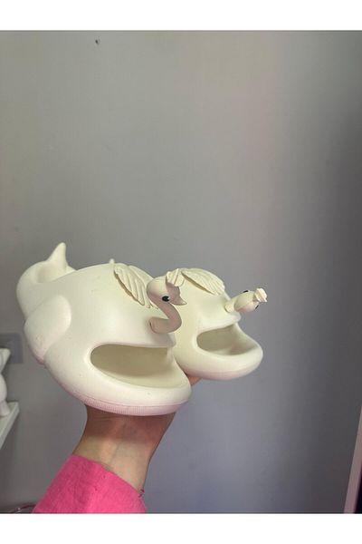 Slipcat Children's Cute Swan and Dinosaur Figured Non-Slip Slippers Bathroom Beach Pool Balcony Slippers Unisex
