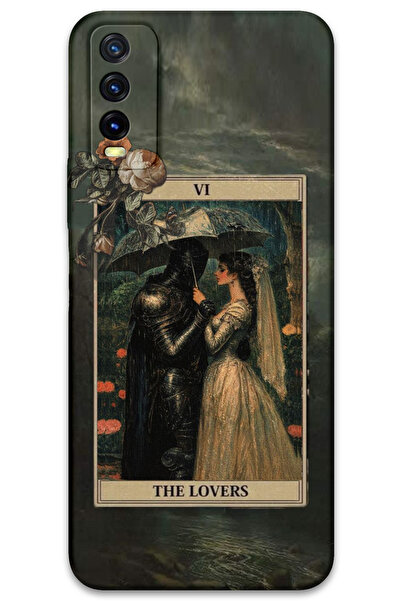 Gramaphone Vivo Y20 Uyumlu Retro Desenli Telefon Kılıfı + Ekran Koruyucu - 5846