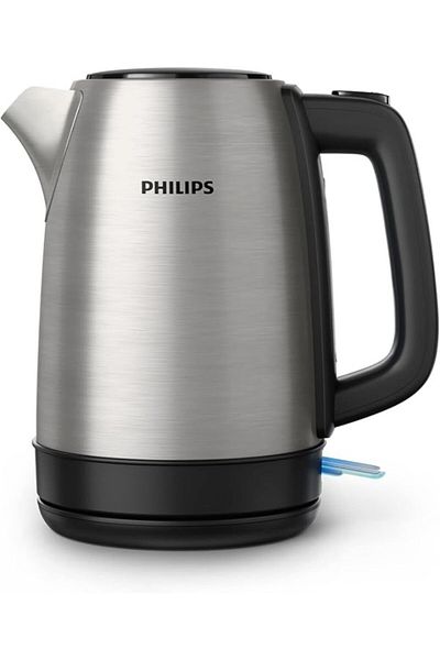 ShopZum Daily Collection Steel Kettle 2200 W 1.7 Lt, Illuminated Indicator, Spring Cover, Fast Boiling