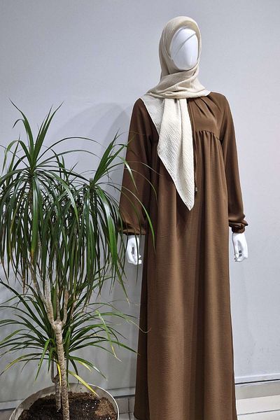 Robaya Tesettür Clover Ayrobin Fabric Robe Hijab Dress