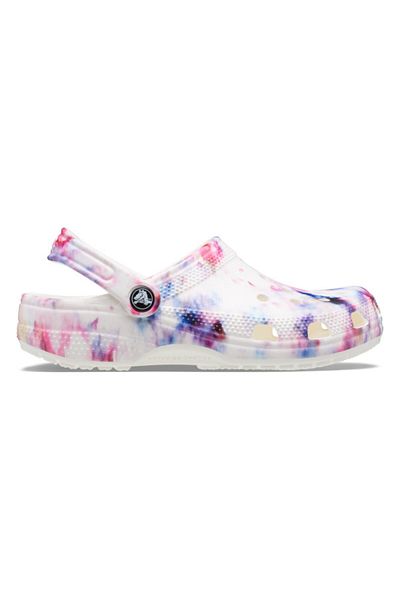 Crocs Classic Tie-Dye Graphic Clog 38-39 EU - M6/W8 US White - Garnet/Multi