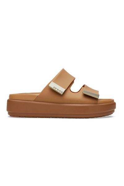 Crocs Sandals Brooklyn Luxe Sandal 36-37 Eu - W6 Us Brown - Tan/tan
