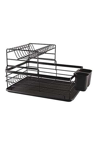 HALAMODO 2-Tier Dish Drying Storage Rack Black 800grams