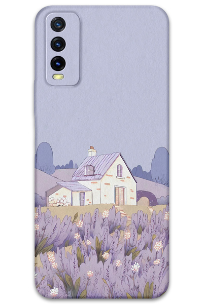 Gramaphone Vivo Y20 Compatible Flower Pattern Phone Case + Screen Protector -...