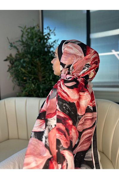 Oxygen Scarfs Magnolia Pattern Cotton Silk Shal-6203253