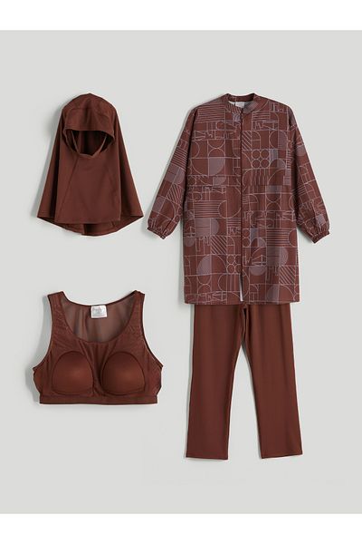 LC Waikiki Stand Collar Women's Hijab Swimsuit Set