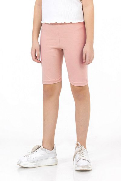 DMB BOYS & GIRLS Basic Biker Girl's Leggings with Flexible Elastic Waist