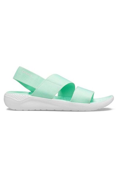 Crocs Sandale elastice Literide - neo mentă/aproape alb