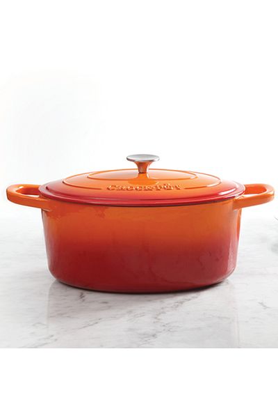 Crockpot® Vas de fontă emailată, 6.6L, oval, portocaliu