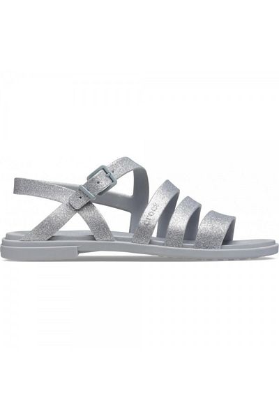 Crocs Sandals Crocs Tulum Glitter Sandal 39-40 EU - W9 US Gray - Silver Glitter