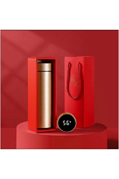 OEM Termos inteligent cu pereți dubli din oțel inoxidabil și afișaj LED, auriu, 500 ml