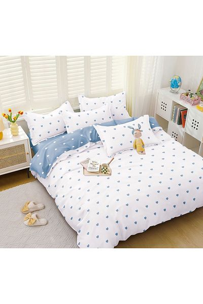 CHIRASO CHIRASO 4-Piece Bedding Set, Satin Cotton, Fitted Sheet 180x200 cm, 2 Pillowcases