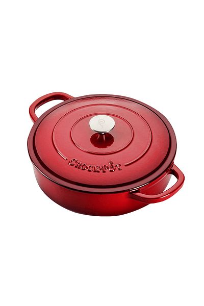 Crockpot® Enameled cast iron pot, 4.7L, round, red