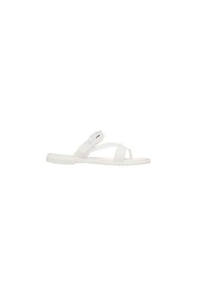 Crocs Tulum Translucent Toe Post Sandals 37-38 EU - W7 US White - Oyster