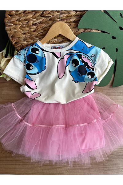 Momsbrand Stitch Printed Tulle Skirt Suit