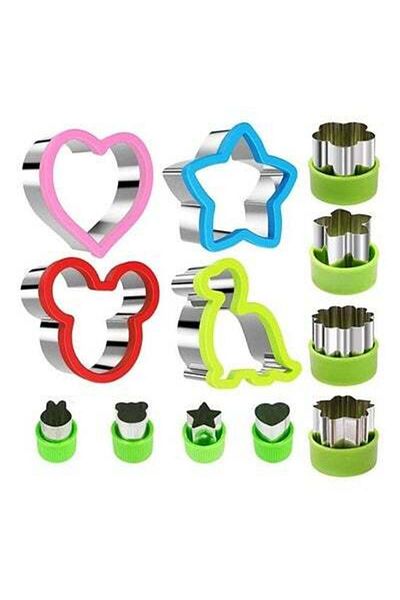 HALAMODO Diffrent Shapes Sandwich, Cookie And Vegetable Cutters Mold For Kids Multicolour 50grams