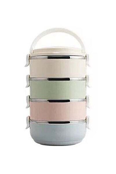 HALAMODO صندوق غداء حراري بيج/أخضر/أزرق