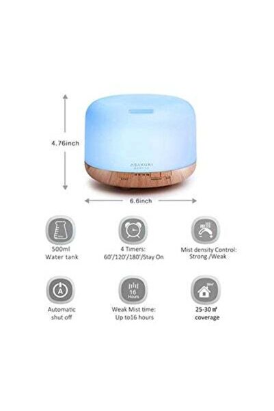 HALAMODO 5-In-1 Ultrasonic Aromatherapy Fragrant Humidifier Blue 500ml
