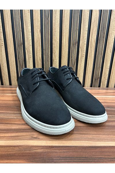 shot night Pantofi clasici cu șireturi din piele nubuck autentică