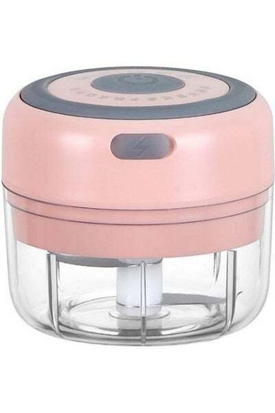 HALAMODO Cordless USB Rechargeable Electric Mini Grinder Pink/Clear 11.70 x 9.70 x 9.70cm