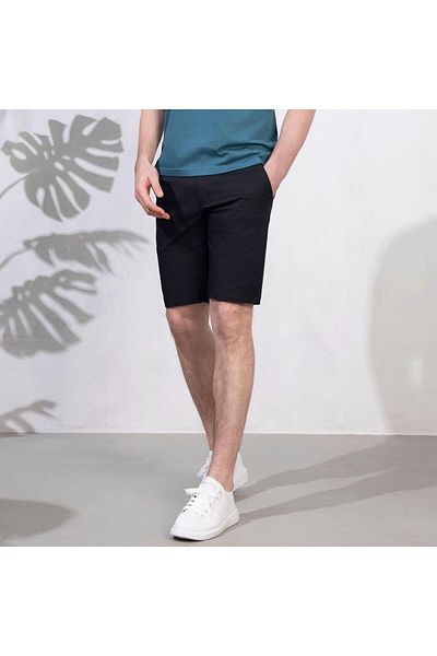 Giordano شورت رجالي ضيق من قماش التويل - مريح ومرن