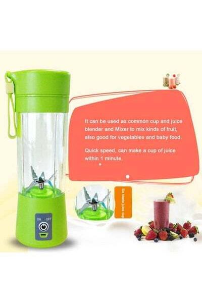 HALAMODO Mini Portable Usb Electric Fruit Juicer ZM620900 Green