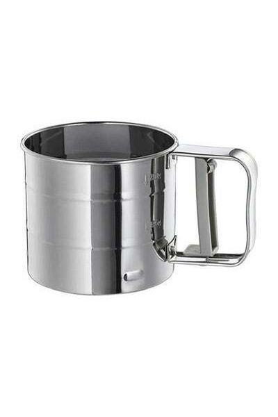 HALAMODO Stainless Steel Flour Sifter Silver 9.5x10.5centimeter