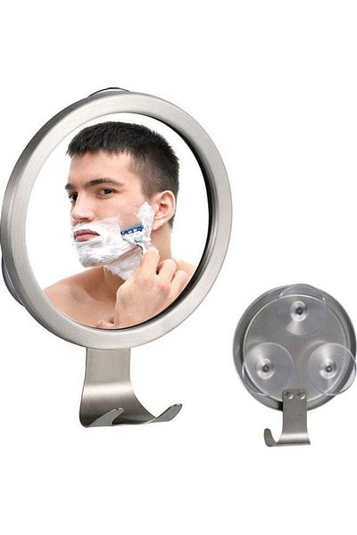 Generic Fogless Shaving Mirror with Razor Hook Silver 20 x 3 x 15cm