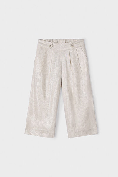 MAYORAL High Elastic Waist Linen Wide Leg Girl's Pants