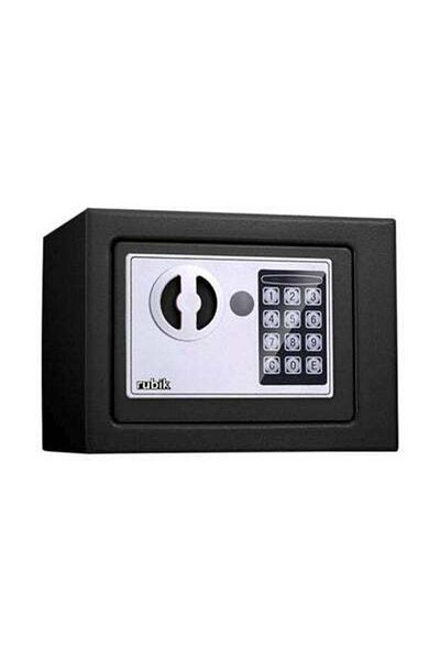HALAMODO Electronic Digital Battery Operated Mini Safe Deposit Box With Pin Keypad Black 17x23x17cm