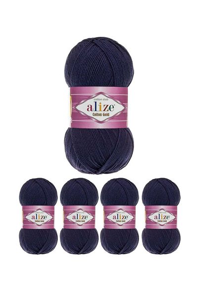 Alize Original Turkish Alize Cotton Gold Threads, 5 Pieces