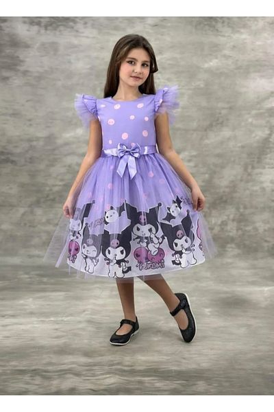 Esterella Rochie din tifon pentru fete / rochie de petrecere / rochie costum de ziua de nastere