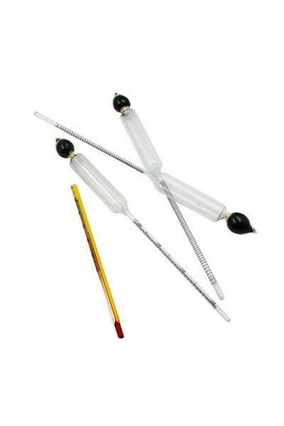HALAMODO 3-Piece Alcohol Instrument Hydrometer Tester With Storage Box Clear/Yellow/Brown