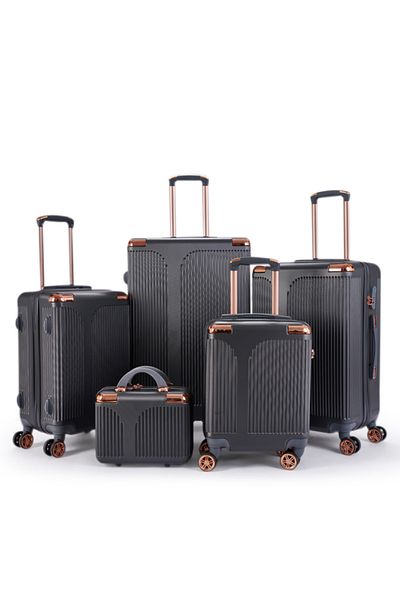 LİMRA 5-piece luggage set with 4 wheels, solid and modern design