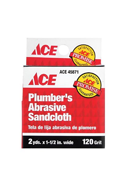 ACE 120-Grit Aluminium Oxide Flexible Plumber's Abrasive Sanding Cloth 1.5inch x 2yd