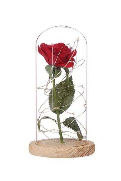 HALAMODO Luminous Led Rose Glass Multicolour