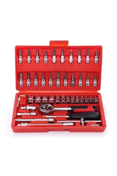 HOZRO Set de scule pentru reparații auto, uz casnic și auto, include șurubelnițe, chei tubulare, extensii