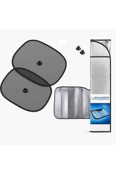 BASİCT Auto Sun Visor Set – Front Window + Side Window (3 Pieces)